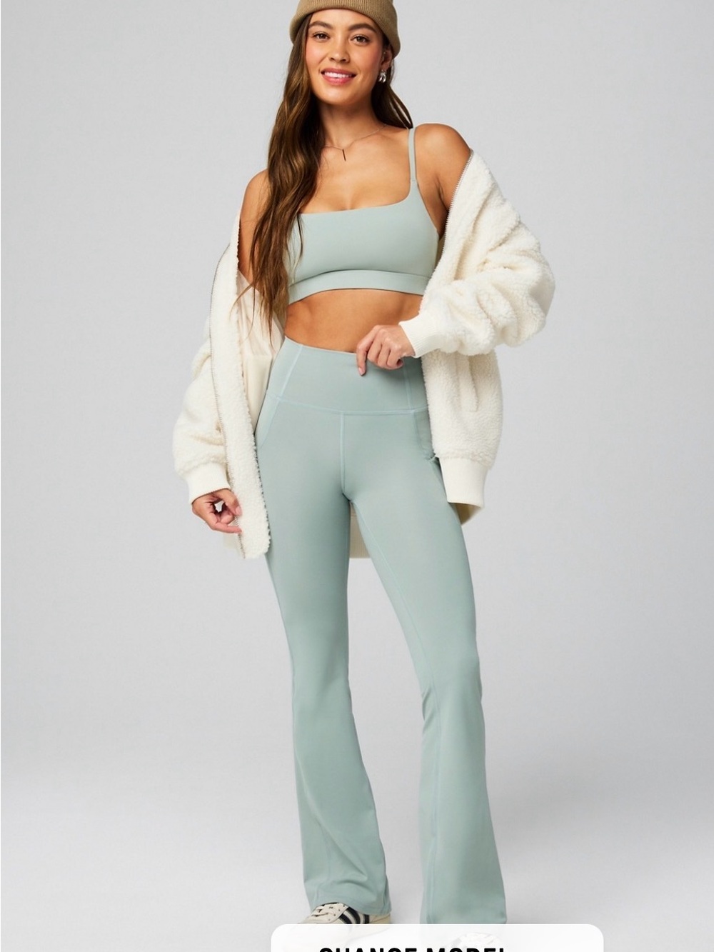 NWT Fabletics Oasis PureLuxe High-Waisted Pocketed Kick Flare L